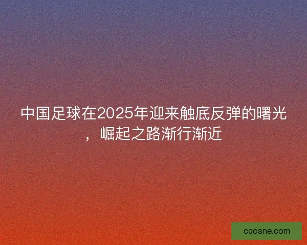 中国足球在2025年迎来触底反弹的曙光，崛起之路渐行渐近